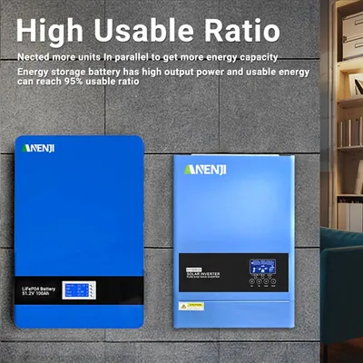 Immagine prodotto di Batteria al litio ferro fosfato (LiFePO4) - 51,2 V, 100 Ah, capacità di 5,12 kWh, per impianti solari