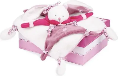 Immagine prodotto di Doudou Set regalo rosa - coniglio peluche sgabello