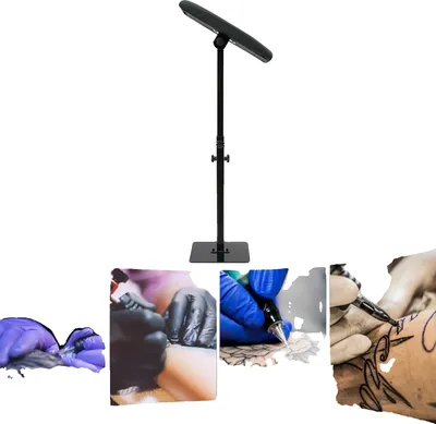 Obrázok produktu pre Opierka na ruky/nohy na tetovanie, nastaviteľná výška 68-100 cm, univerzálny uhol vankúša, prenosný dizajn