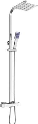 Produktbild von Duschsystem mit Handbrause, 30cm Duschsystem mit Thermostat, Duschset Handbrause Dusche Armatur, Edelstahl