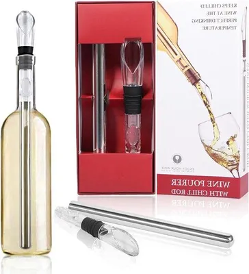 Obrázok produktu pre Držiak na víno z nehrdzavejúcej ocele – pre milovníkov vína – s výtokom