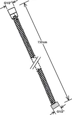 Zdjęcie produktu dla Plastikowy wąż prysznicowy POWERFLEX, 150 cm, matowe złoto