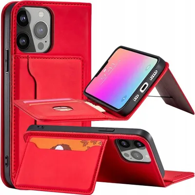 Immagine prodotto di Magnet Card Case Samsung Galaxy S23 Custodia con supporto per portafoglio con patta Rosso