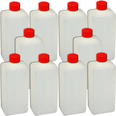 Immagine prodotto di Meier 10 pz. 500 ml bottiglia di plastica Bottiglia a collo stretto Bottiglia di riempimento con tappo Bottiglia in PE