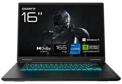 Produktbild von Gigabyte GAMING/A16 CWHI3CZC94SH/i7-13620H/16"/2560x1600/16GB/1TB/RTX 5070/W11H/Black/2R