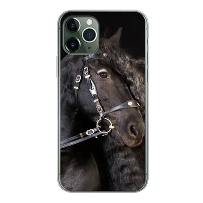 Produktbild von MuchoWow® Handyhülle Schutzhülle Hülle für iPhone 11 Pro Pferd - Halfter - Mähne Silikon Softcase Handy Hülle - Handy