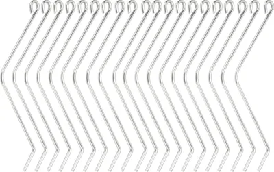 Image de 20 connecteurs de ruche en acier inoxydable, support de fil courbé pour les outils d'apiculture en bois de la ruche