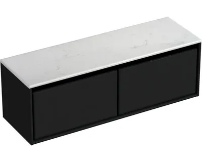 Obrázek produktu pro Koupelnová skříňka pod umyvadlo Sanox Loft černá matná 141 x 47 x 46 cm
