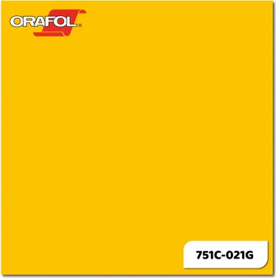 Produktbild von Plotterfolie ORACAL 751C-021G Gelb glänzend 31,5 x 20 cm