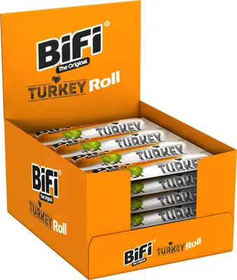 Produktbild von BiFi Turkey Roll 24 x 45 g Salami im Teigmantel Snack