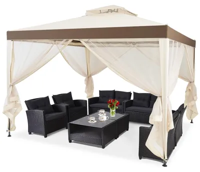 Immagine prodotto di Padiglione - Serra da giardino - Tenda per feste - Tenda da sole - Tenda da esterno - 3x3 metri
