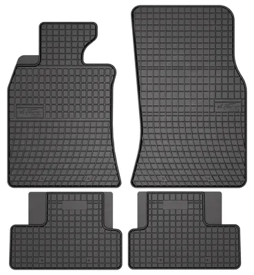 Produktbild von Gummi-Fußmatten für Mini Cooper R56 2006-2013 (Schrägheck) – 4-tlg, Schwarz, passgenau – Wielganizator SolidPRO