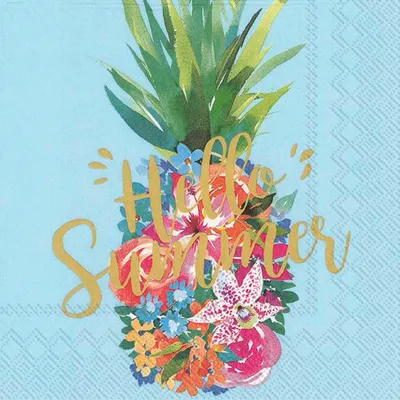 Produktbild von Servietten 25x25 cm - HELLO SUMMER blue