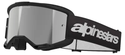 Image de Lunettes VISION 3 WORDMARK, ALPINESTARS (noires, avec verre miroir argenté) - Modèle 2027