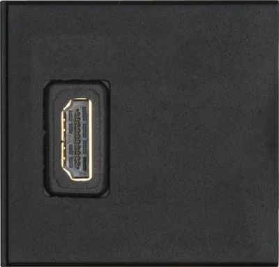 Produktbild von EVOline Wechselmodul Zubehör Modul 1 x HDMI Buchse vorne und hinten, 1 x HDMI, Kunststoff, schwarz