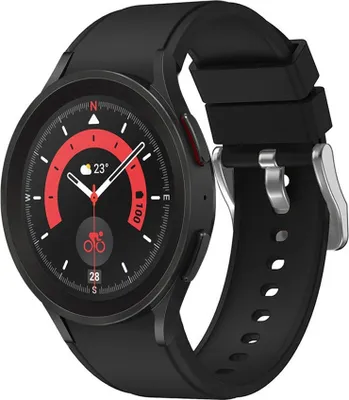 Produktbild von Strap-it Samsung Galaxy Watch 5 Pro Armband Silikon (Schwarz)