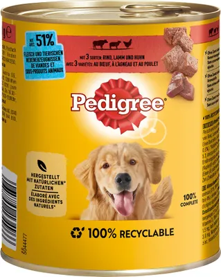 Image de Pedigree Dose Adult 3 Sorten Rind, Lamm, Huhn 12x800g
