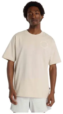Image de T-shirt New Balance Camiseta New Balance Circular Logo manga corta blanco crema pour Uni