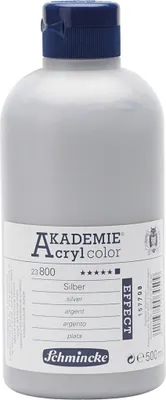 Produktbild von Schmincke AKADEMIE® Acrylfarbe, Silber (800), Opak, , 500ml