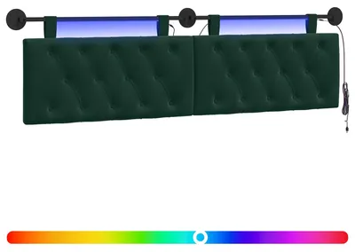 Produktbild von Hängendes Kopfteil Mit LED Licht Dunkelgrün Samt