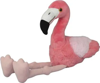 Produktbild von Nature Planet Pluschtier Flamingo - weicher Pluschstoff - viele Details - rosa - 27 cm sitzend