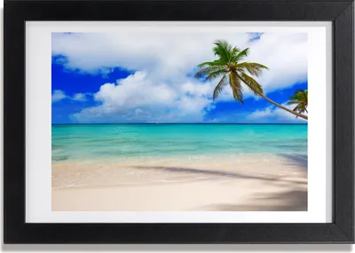 Produktbild von Bild 30x20 MDF-Rahmen, Wandkunst karibischer Strand