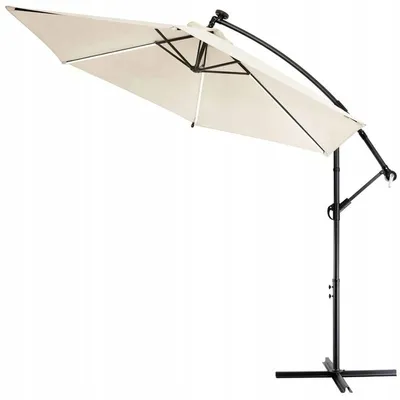 Obrázek produktu pro Zahradní deštník Black Forest Beige 3m Elegantní deštník s ramenem