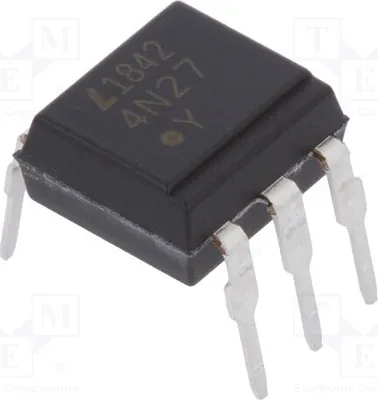 Produktbild von 2x Optokoppler Uce: 30V 4N27 Optokoppler - ausgang THT UIsol: 1,5kV Kanäle: 1