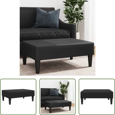 Produktbild von The Living Store Fußhocker Schwarz 77x55x31 cm Kunstleder