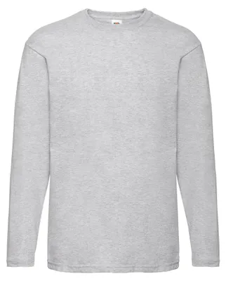 Productafbeelding van T-shirt Fruit Of The Loom Valueweight Lange Mouw Grijs