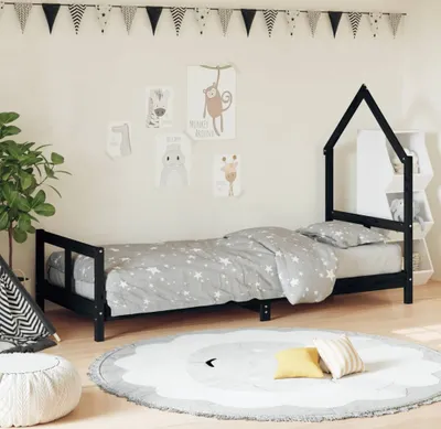 Obrázek produktu pro Maison Exclusive - Dětská postýlka černá 80x200 cm masivní borovice