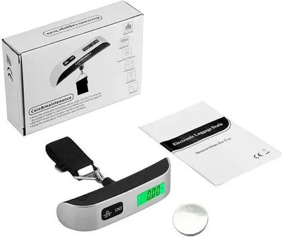 Produktbild von Digitale LCD-Kofferwaage inkl. Batterie Gepäckwaage Hängewaage Handwaage 50Kg