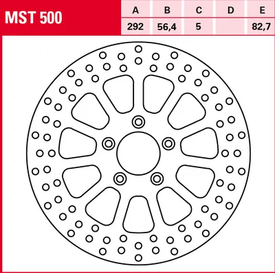 Produktbild von TRW Bremsscheibe Allround starr MST500 XL883R Sportster Roadster XL1