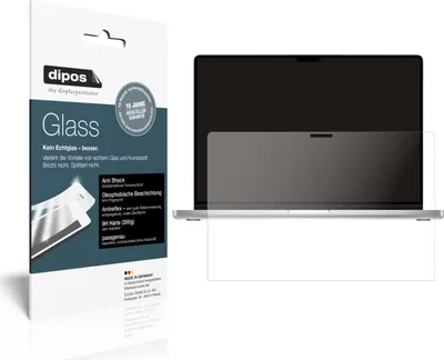 Produktbild von 1x Schutzfolie für Apple MacBook Pro 16 Zoll (2021) matt - Anti-Shock 9H Folie dipos Glass Kunststoffglas