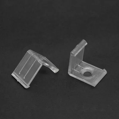 Produktbild von Montageclip für LED-Aluminiumprofil - Passend für 41012A1 und 41012A2 - Transparent - 2 Stück pro Set [41012C]