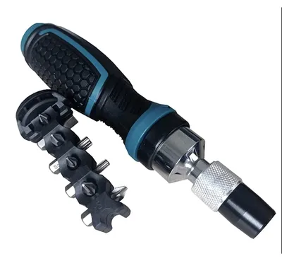 Image de Tournevis à cliquet Makita avec jeu de 8 embouts - Tournevis manuel E-10942-12