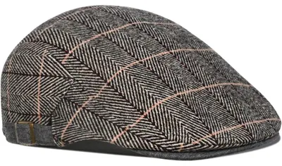 Productafbeelding van Heren- en damespet, platte cap, Gatsby-stijl, newsboy-model, in donkergrijs, verkrijgbaar in de maten 55 en 59 cm