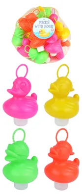 Produktbild von Elzusha – Set aus 20 robusten Plastik-Enten mit Haken, 7 cm – verschiedene Farben