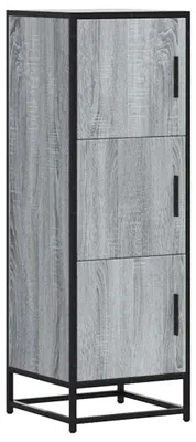 Image de Meuble haut Grau Sonoma, 35,5 x 35 x 106,5 cm, en panneaux de particules et métal