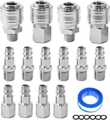 Obrázok produktu pre Súprava pneumatických spojok 14-dielna, 1/4 palca BSP, pre stlačený vzduch