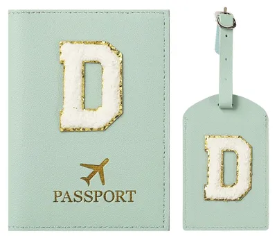 Produktbild von Paspoorthülle mit Buchstabenpersonalisierung, 14,5 x 10,5 cm, mit Gepäckanhänger, für Reisen