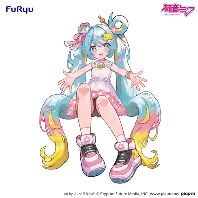 Image de Hatsune Miku Noodle Stopper PVC Statue Hatsune Miku 10th Anniversary 14 cm