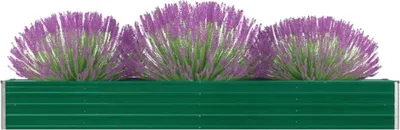 Immagine prodotto di The Living Store Letto rialzato da giardino Acciaio zincato 320×40×45 cm Verde