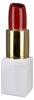 Produktbild von Gilde Vase, "Milano", Keramik, rot, goldfarben, VE 4, L. 6 cm, B. 6 cm, H. 20 cm 32487 4063387324875