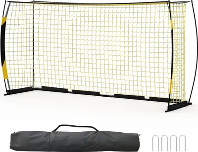 Produktbild von Fußballtor - Trainingsnetz - 3,66 x 1,83 m - Schneller Aufbau - Klappbare Metallbasis - Polyester - Mit Tragetasche - Für Garten