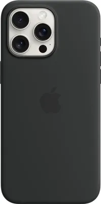 Produktbild von Apple iPhone 15 Pro Silikon Case mit MagSafe – Schwarz ​​​​​​​