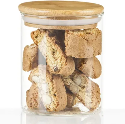 Produktbild von Dimono Vorratsglas Größe S rund (Ø 9cm) - Hochwertige Vorratsdose mit aromadichtem Deckel für Lebensmittel, Gewürze, Tee & Kaffee