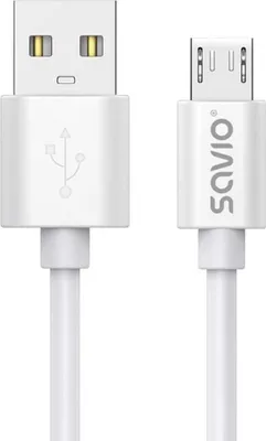 Produktbild von SAVIO CL-167 USB-A - microUSB 3M WEISS