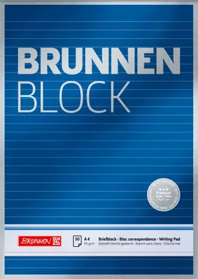 Produktbild von BRUNNEN Briefblock A4 90g 50Bl lin  660582