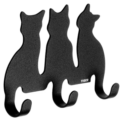 Productafbeelding van Tijgerhaken, metaal, zwart, 2,2 x 12,5 x 9 cm